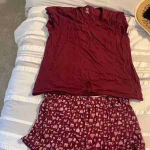 PJ set shorts and T shirt